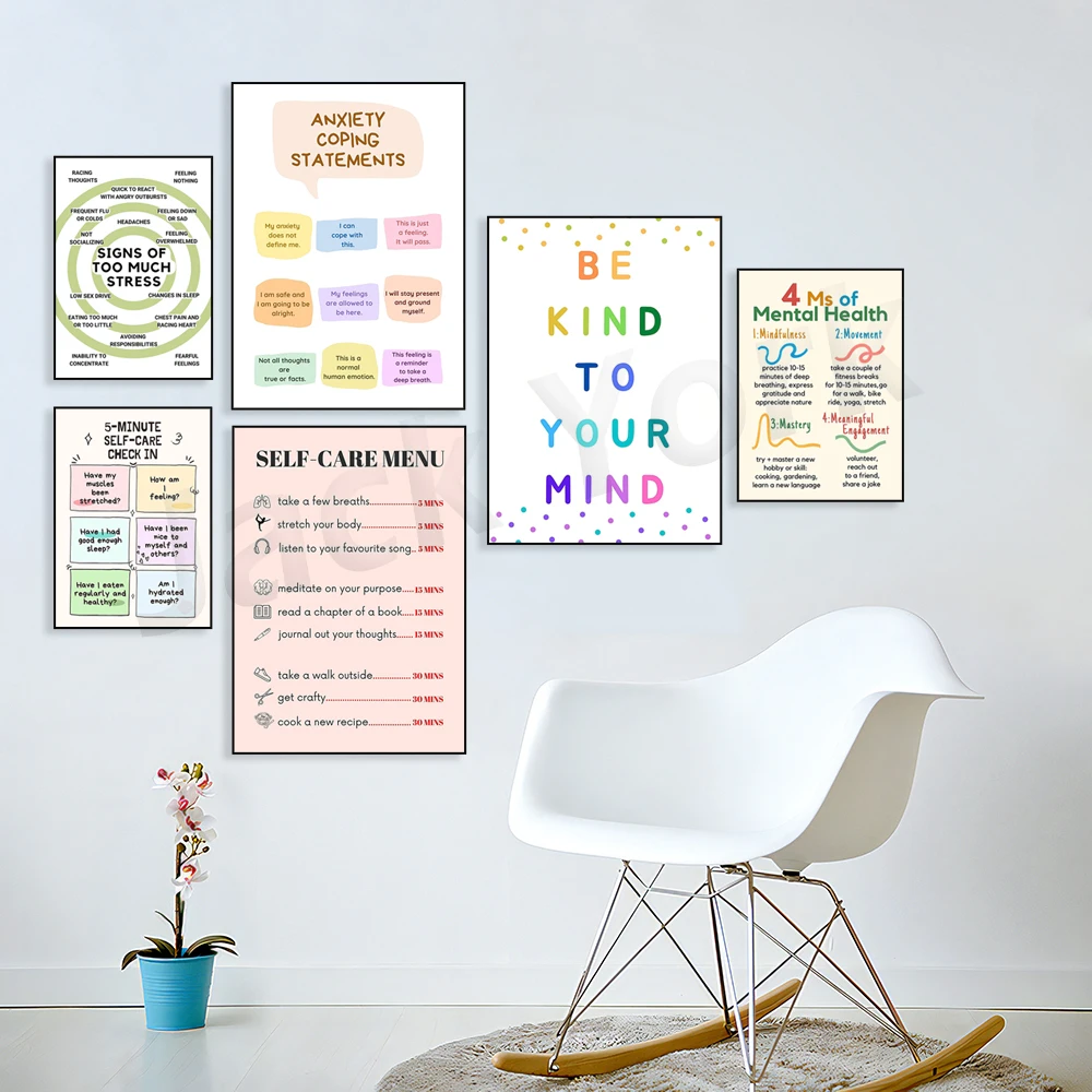 Self Care Check In Poster, Men – обзор и цена Therapy Health And Wellness